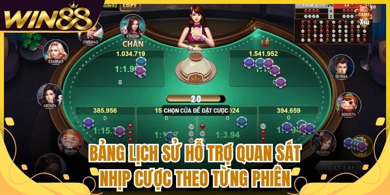 Xóc Đĩa Online - Hiểu Cửa, Đọc Kết Quả, Giữ Vững Ngân Sách 2 Bảng lịch sử hỗ trợ quan sát nhịp cược theo từng phiên