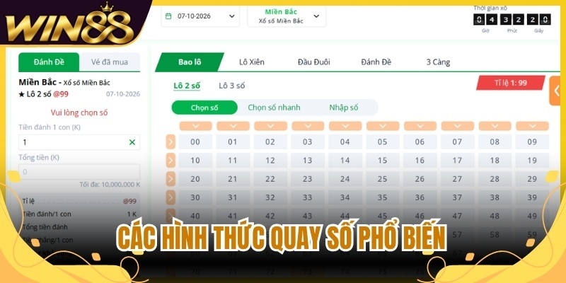 Các hình thức quay số phổ biến 