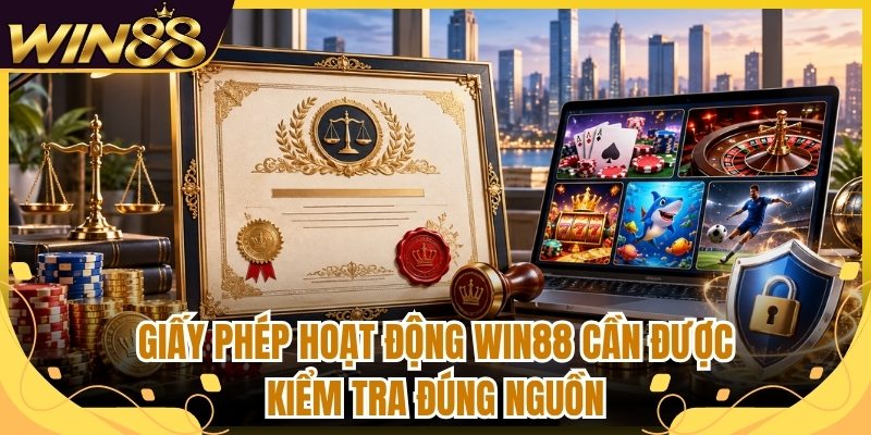 Giấy Phép Hoạt Động Win88 Và Cách Kiểm Tra Độ Tin Cậy 1 Giấy phép hoạt động Win88 cần được kiểm tra đúng nguồn