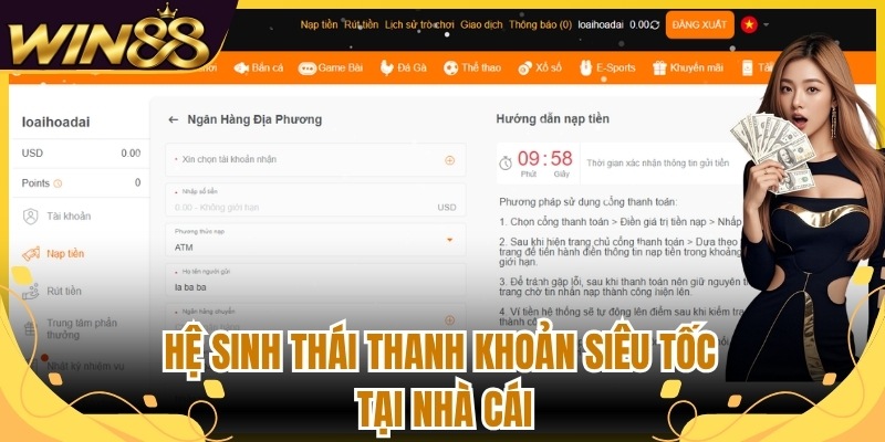 Hệ sinh thái thanh khoản siêu tốc tại nhà cái