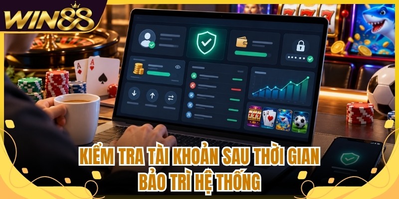 Kiểm tra tài khoản sau thời gian bảo trì hệ thống