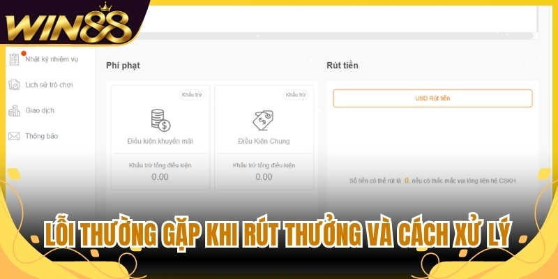 Lỗi thường gặp khi rút thưởng và cách xử lý 
