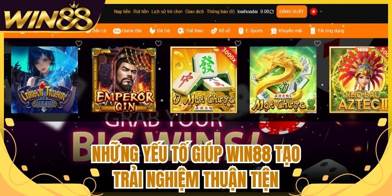 Win88 Là Gì - Khám Phá Hệ Sinh Thái Giải Trí Trực Tuyến 2 Những yếu tố giúp Win88 tạo trải nghiệm thuận tiện
