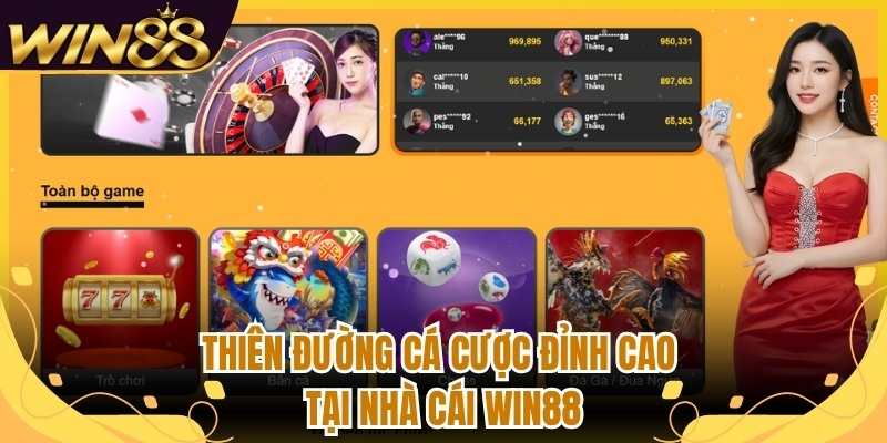 Thiên đường cá cược đỉnh cao tại nhà cái Win88